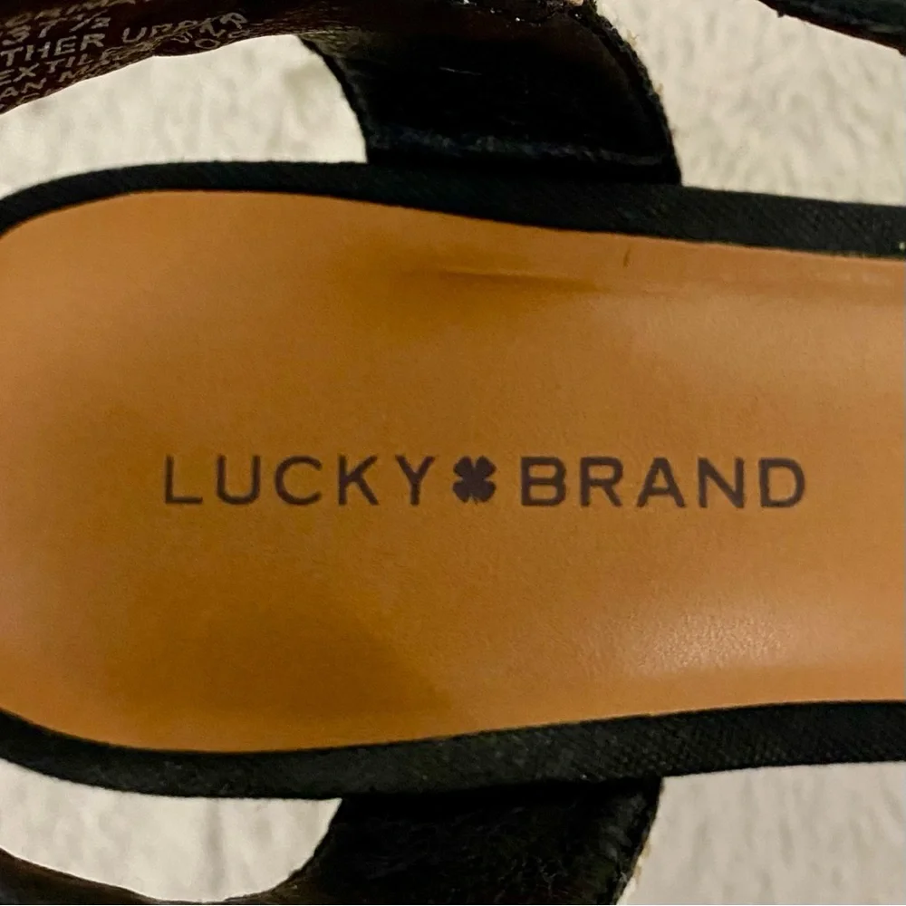 Lucky Brand Macrimay Espadrille Wedge Sandals Women’s Size 7M